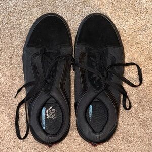 Vans Men's All-Black Low-Top Lace-Up Sneakers